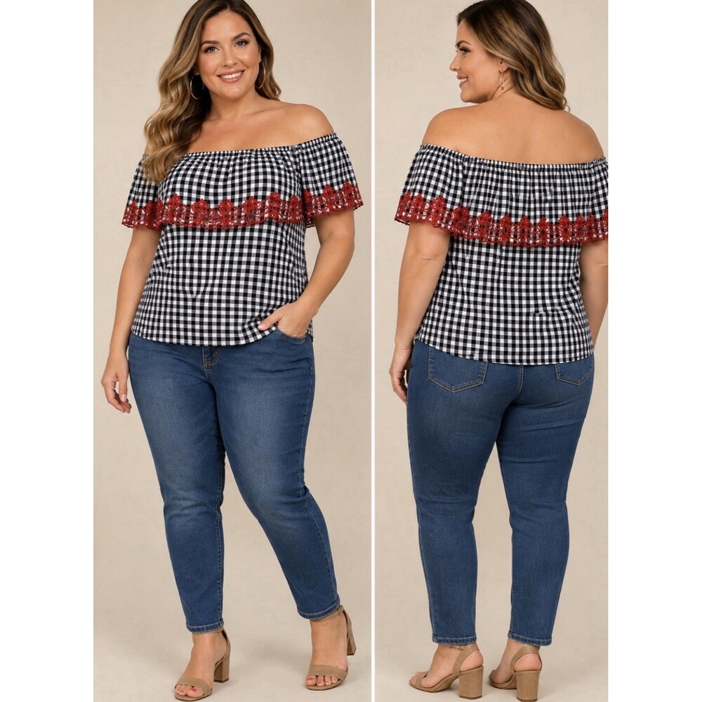 Derek Heart Off the Shoulder Top Women Size Large (12-14)